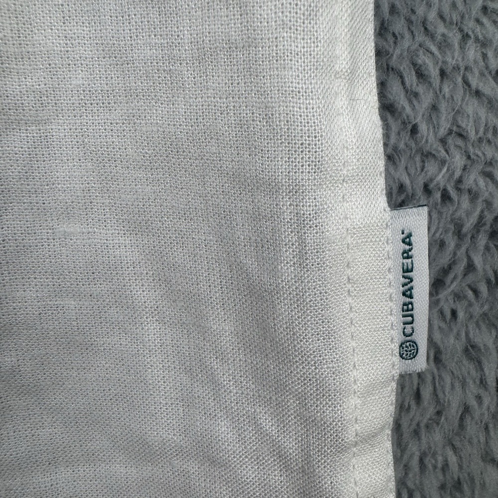 Cubavera Linen Shirt Men XL White Short Sleeve Button Front NWT - Picture 7 of 8